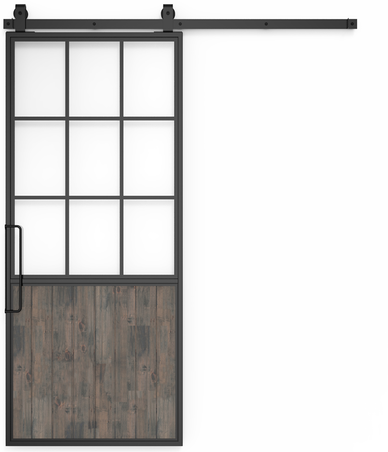 Shown With Barn Gray Wood Finish - Door (800x931), Png Download
