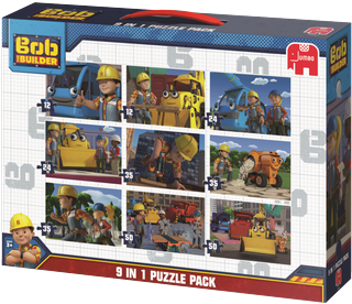 Bob The Builder 9in1 Bumper Pack - Bob The Builder 9 In 1 Puzzle Bumper Pack (630x335), Png Download