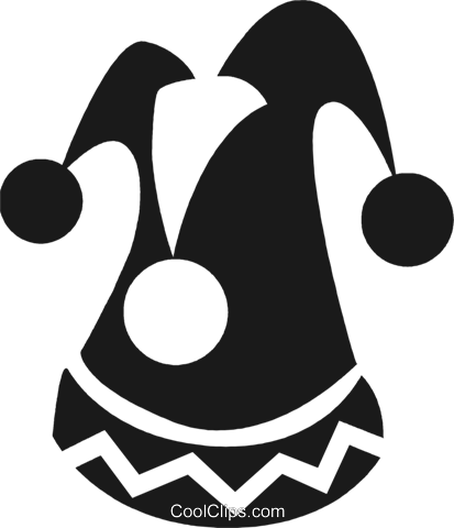 Court Jester Hat Royalty Free Vector Clip Art Illustration (413x480), Png Download