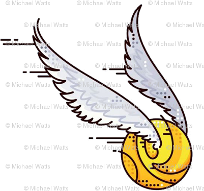 The Golden Snitch Back - Harry Potter Quidditch Clipart (400x400), Png Download