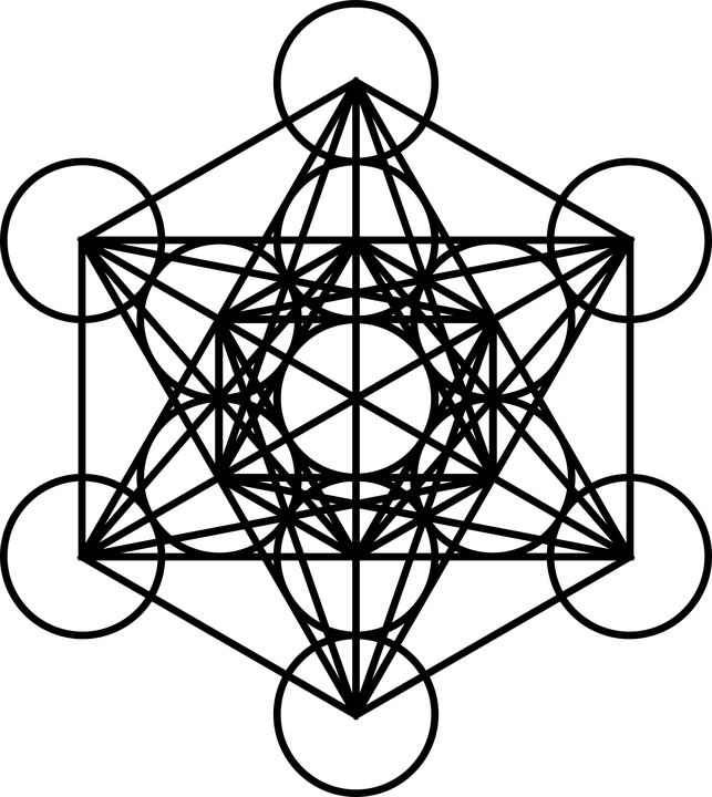 Golden Spiral Fibonacci - Metatron's Cube Png (572x640), Png Download