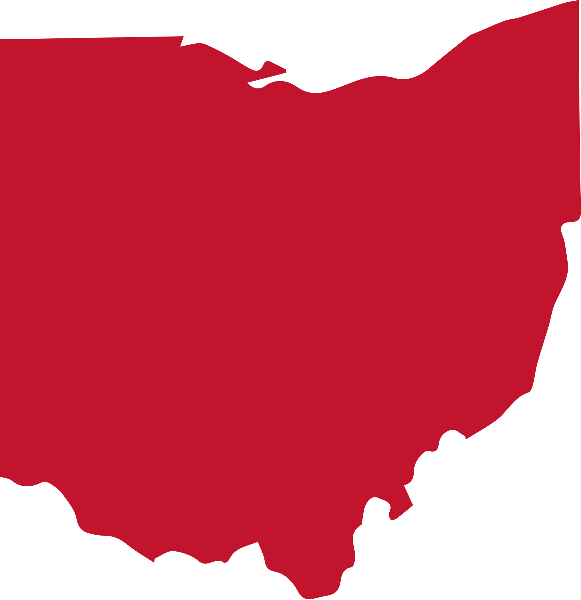 Ohio State Outline - Gerrymandering Ohio (1861x1921), Png Download