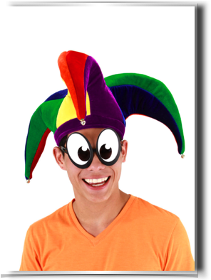 Jester Hat Multi Color - Cap And Bells (307x393), Png Download