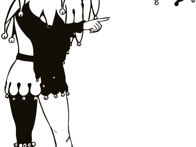 Jester Clipart Black And White - Jester (640x480), Png Download