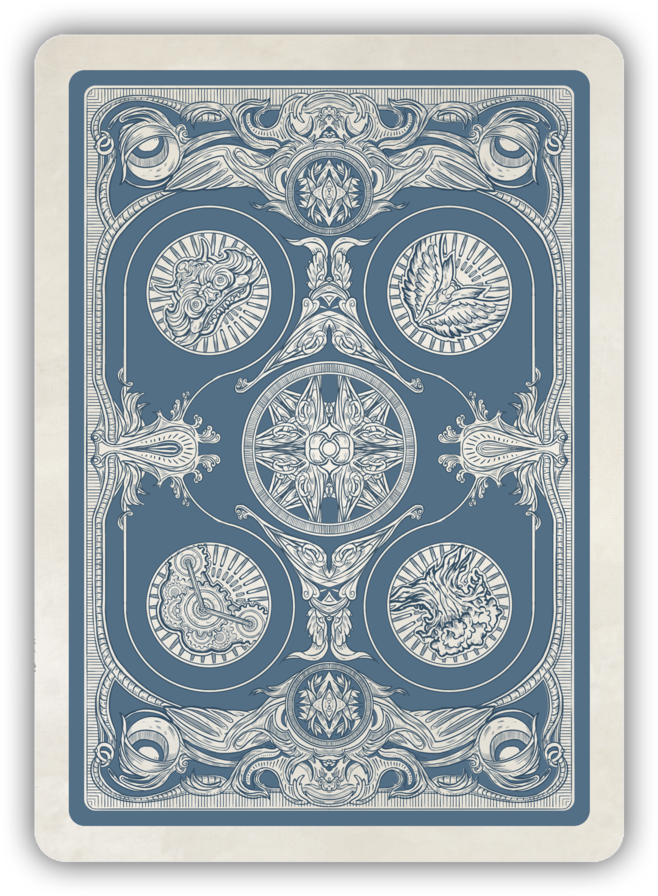 Playing Cards Back Png - Albino Dragon Kingdoms Of A New World Playing Cards (700x906), Png Download