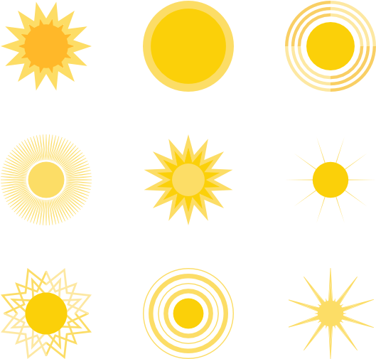 Sun Icon Set - Eclipse Vector (600x564), Png Download