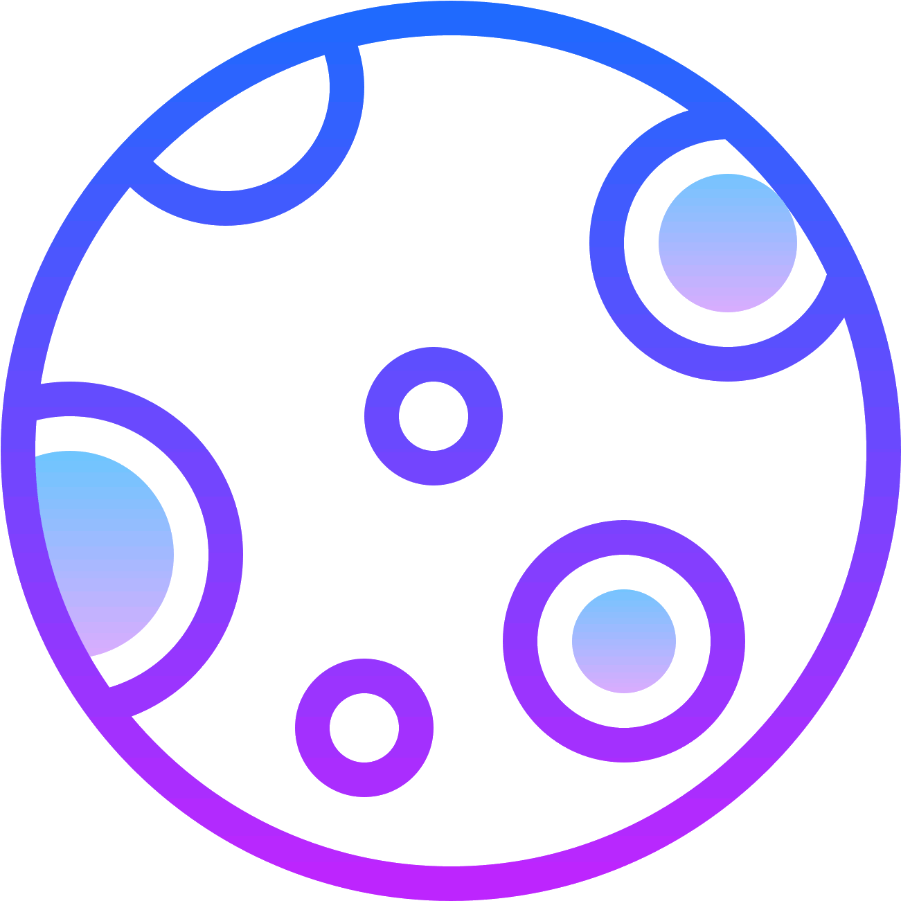 Full Moon Icon - Circle (1600x1600), Png Download