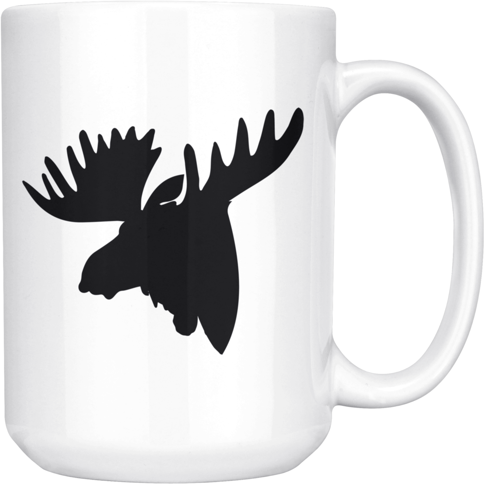 Moose Head Silhouette - Silhouette (480x480), Png Download