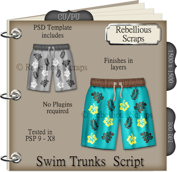 Swim Trunks - Pahu Drum (600x583), Png Download