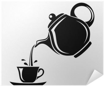 Black Silhouette Of Teapot And Cup - Tea Kettle Clip Art (400x400), Png Download