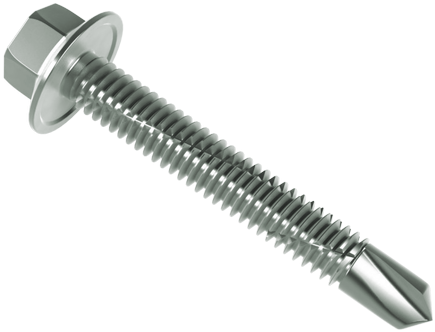 Ind Hex Head Three Cut Bi Metal Self Drilling Screw - Self Drilling Screw (480x360), Png Download
