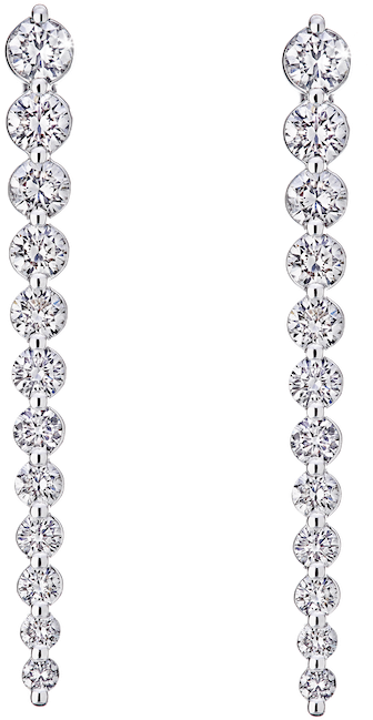 Graduated Diamond Earrings (800x800), Png Download