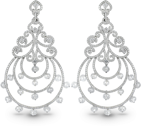 Chandelier Diamond Earrings (490x490), Png Download