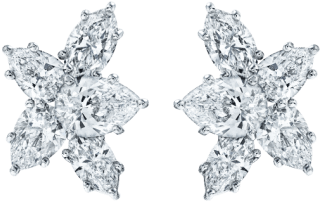 Winston™ Cluster By Harry Winston, Large Diamond Earrings - Harry Winston Cluster Earrings (760x500), Png Download
