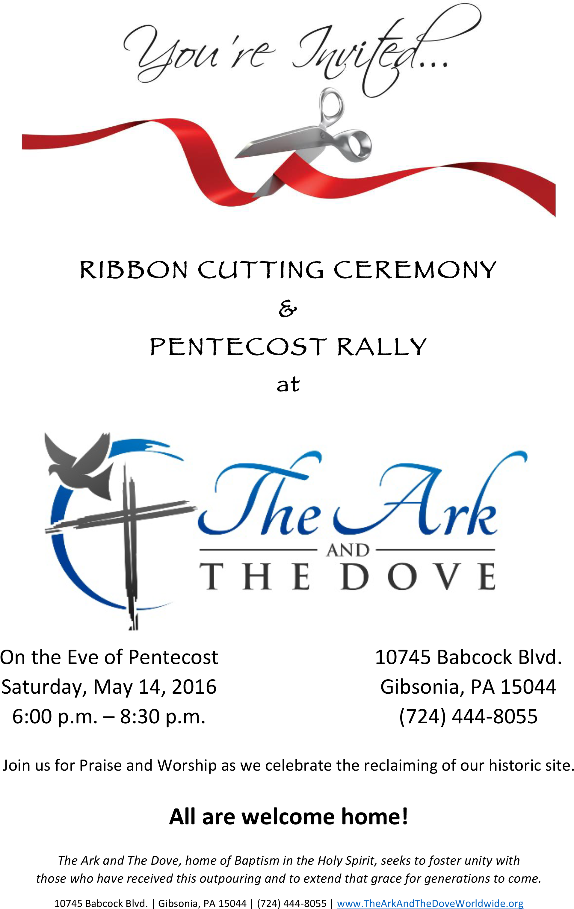 Ribbon Cutting And Pentecost Rally - Calligraphy (2177x3045), Png Download