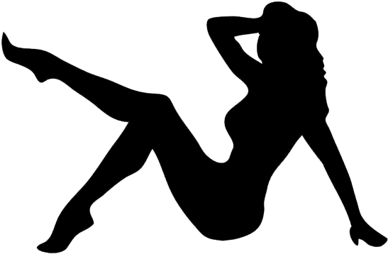 Click And Drag To Re-position The Image, If Desired - Silueta De Mujer Striper (600x449), Png Download