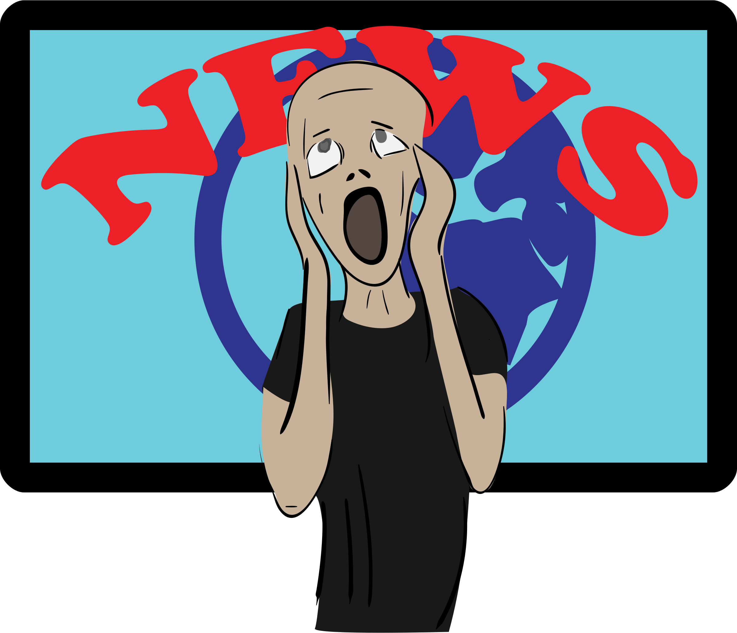 This Free Icons Png Design Of World News Scream (2400x2062), Png Download