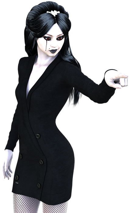 Dark, Gothic, Girl, Woman, Sensual, Sexy, Lady - Dark Girl Png (606x720), Png Download