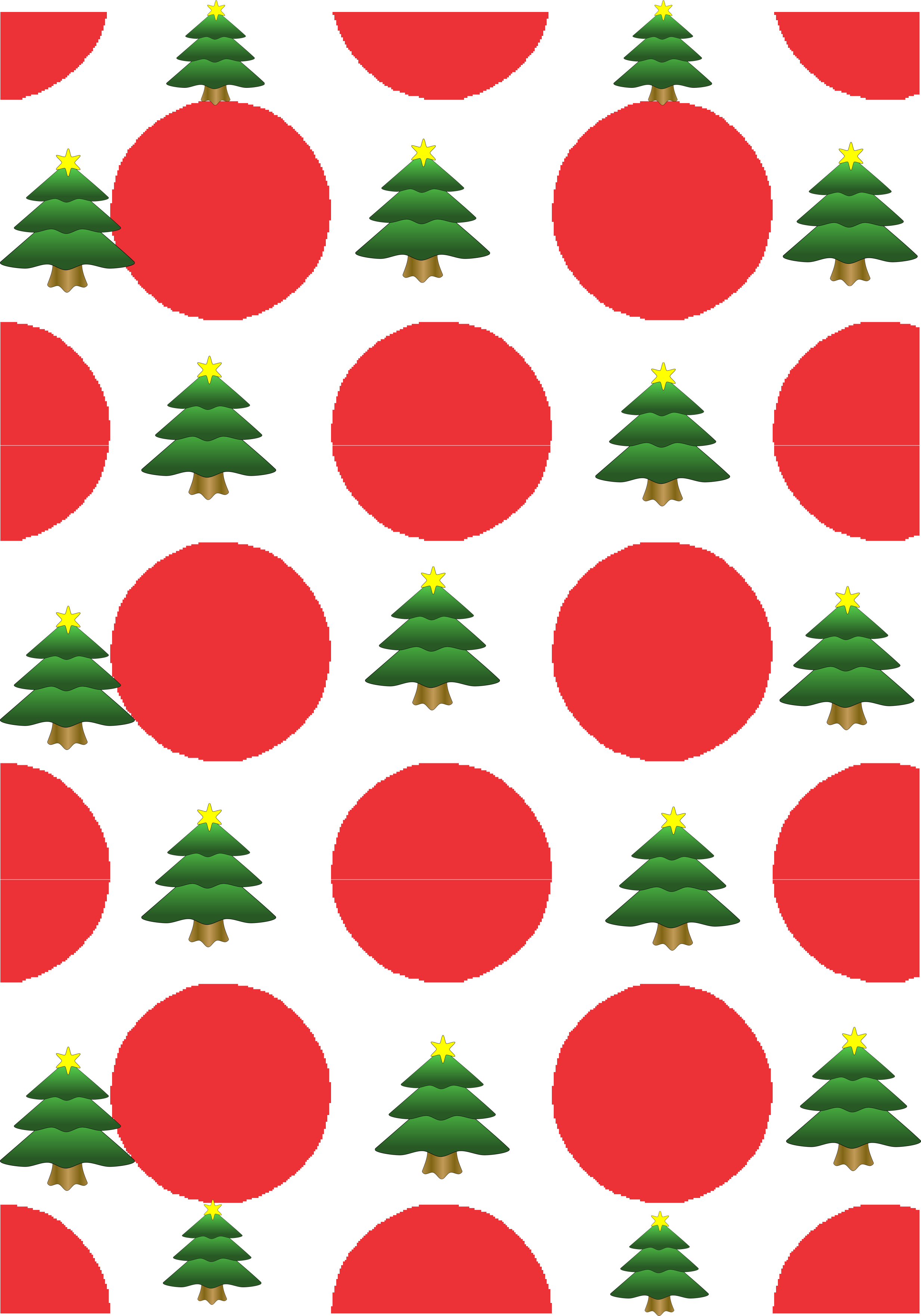 Papel Digital Bola De Natal - Christmas Tree Note Cards (2465x3522), Png Download