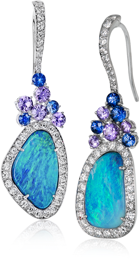 Opal Earrings Png (1000x1000), Png Download