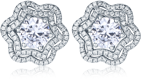 Romantic Celestial Multi-way Diamond Earrings Setting - Earring (600x600), Png Download