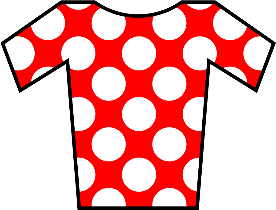 Jersey White Dots On Red - Dauphiné (960x768), Png Download