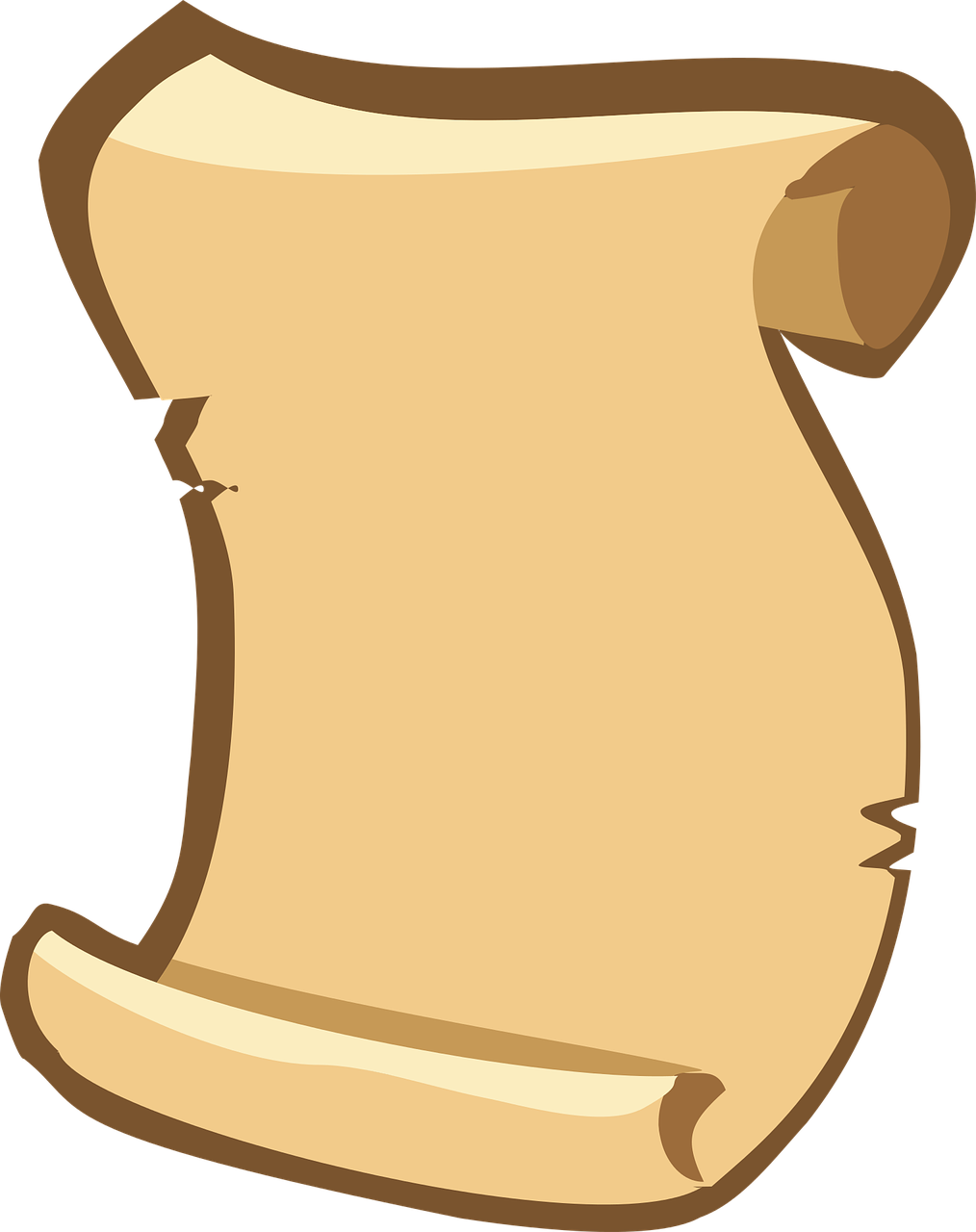 Paper Scroll,antique - Gulungan Kertas (1014x1280), Png Download