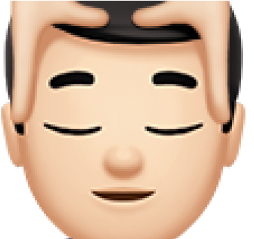 Head Massage Emoji - Massage Emoji Icon (522x348), Png Download