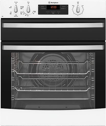 White Fan Forced Oven Separate Grill - Westinghouse Wve655w White 60cm Separate Grill Electric (624x520), Png Download