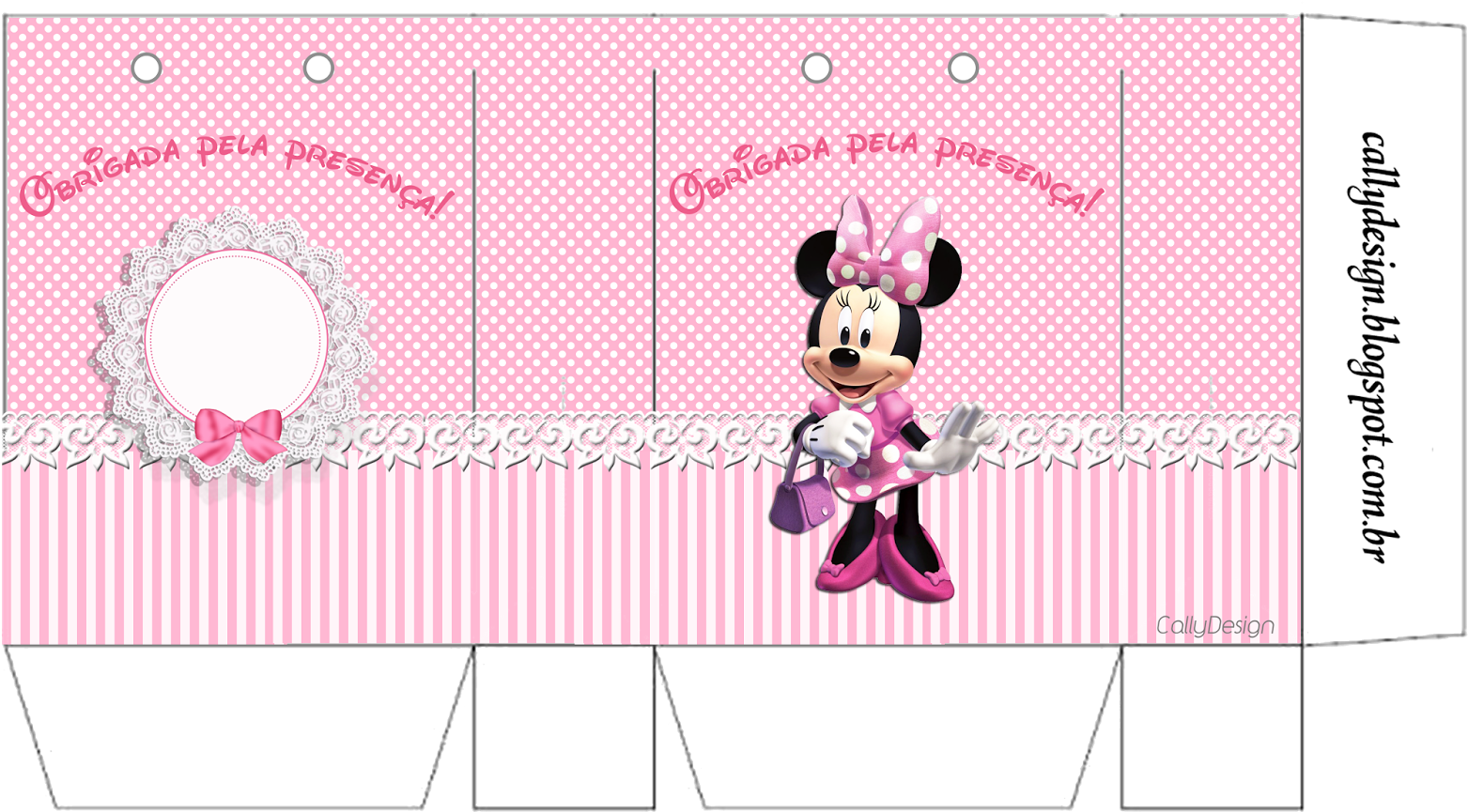 Sacolinha Pequena Para Lembrancinhas Minnie Rosa Minnie - Roommates Disney Minnie Bow-tique Wall Sticker (1600x1131), Png Download