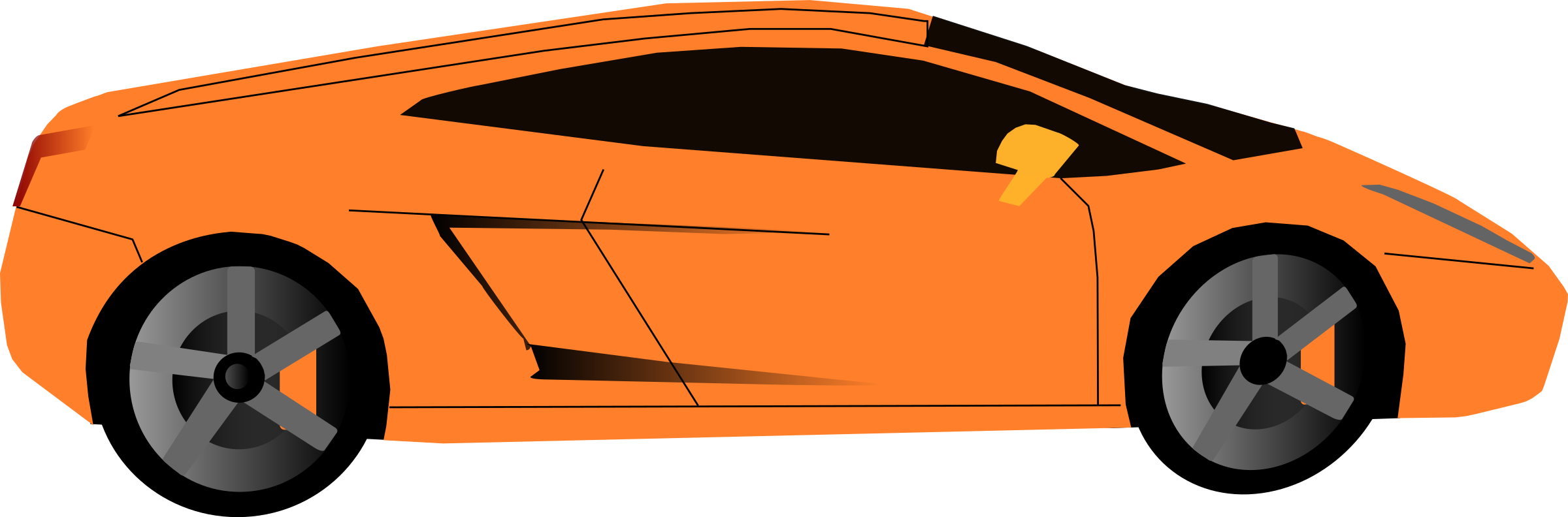 Clipart - Car Side View Png Clipart (2400x792), Png Download