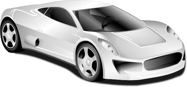 White Sport Car Png (600x278), Png Download