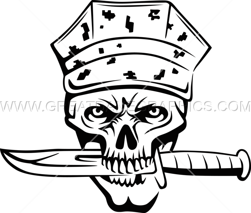 Marine Skull (825x699), Png Download