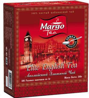 Margo Tea Elite English Tea Teabag - Box (300x400), Png Download