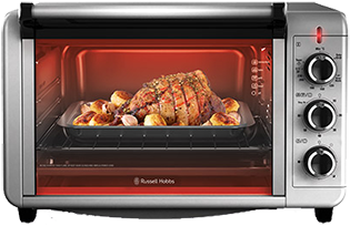 Russell Hobbs Au Family Convection Oven Rhtov20 - Black & Decker Countertop Stainless Steel Convection (348x410), Png Download