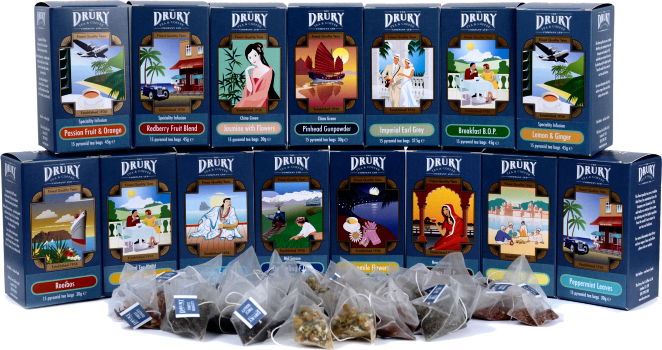 Drury Pyramid Tea Bags - Pyramid Tea Bags Brands (662x350), Png Download