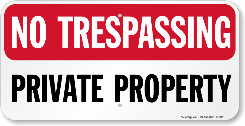 Zoom, Price, Buy - No Trespassing Private Property Hd (800x410), Png Download