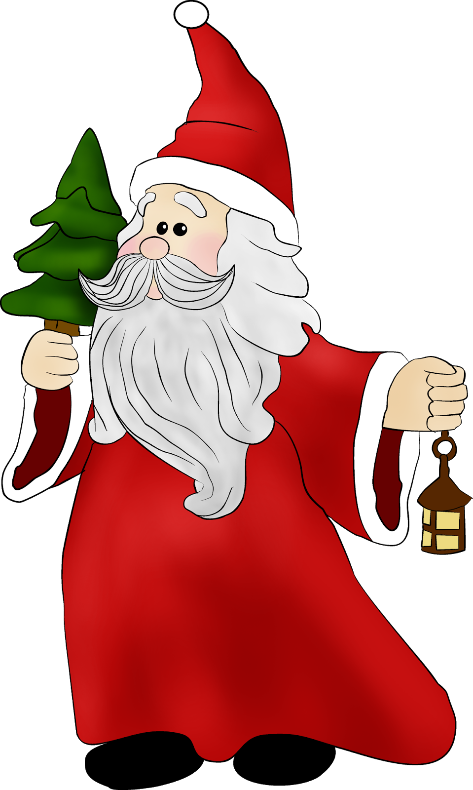 Christmas Santa Clip Art - Santa Claus (959x1600), Png Download