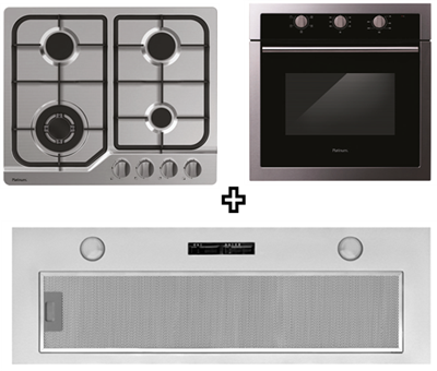 600 5f Oven Gas Cooktop 900 U/mount Hood - Tisira Tgwf61 600mm Stainless Steel Gas Cooktop (400x340), Png Download