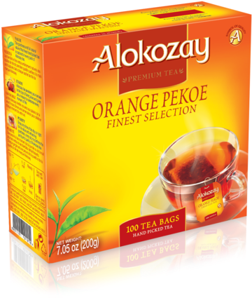 Black Tea - Alokozay Black 100 Tea Bags (422x480), Png Download