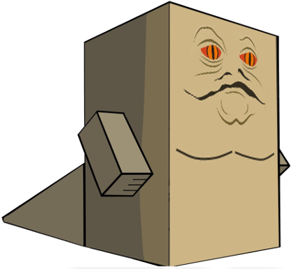 Jabba The Hatt Paper Toy - Cubeecraft De Star Wars Jabba (500x500), Png Download