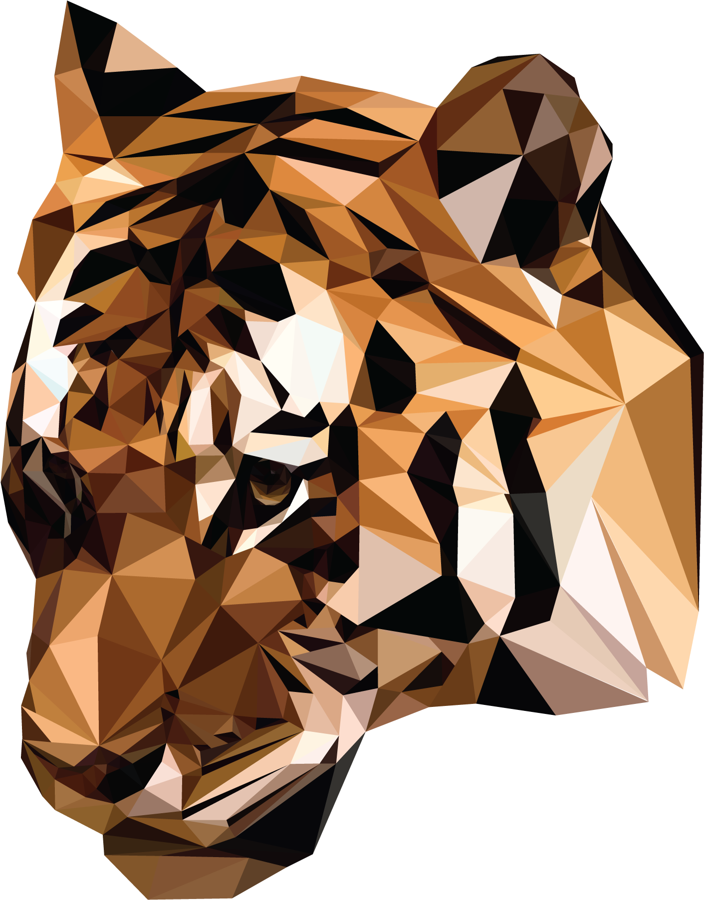 Tiger Polygongraphic Design - Polygon Tiger Png (2000x2000), Png Download
