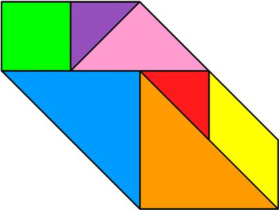 Tangram Convex Polygon - Convex Polygon Tangram (420x420), Png Download