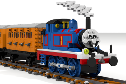 Please Enjoy This Photo Of Thomas As He Races Onward - Lego Thomas The Train (440x320), Png Download