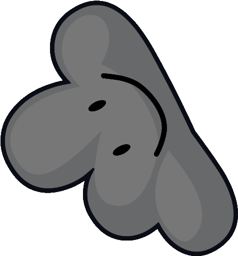 Cloudy Stone Dead - Bfdi Cloudy (503x522), Png Download