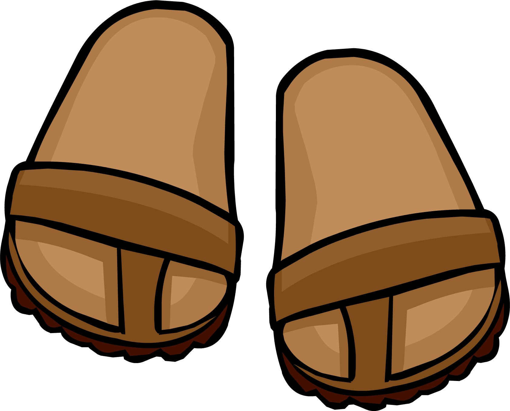 Brown Sandals - Brown Sandals Clipart (1684x1355), Png Download