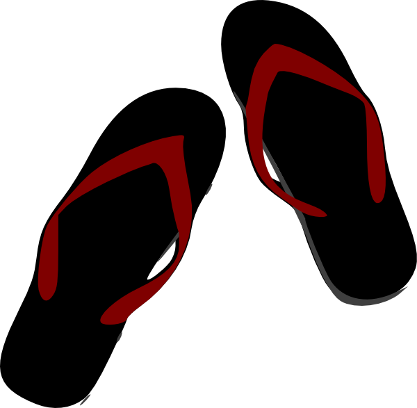Image Royalty Free Clip Art At Clker Com Vector Online - Red Flip Flops Png (600x587), Png Download