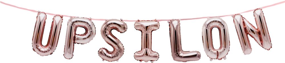 Upsilon Greek Alphabet Balloon Banner Set Fraternity - Modern Jubilee Rose Gold Confetti Balloons 10 Pack (1000x1000), Png Download