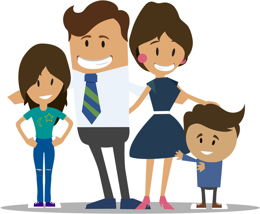 La Familia De Ar Vida Seguros - Participacion Familiar En Escuelas (885x780), Png Download