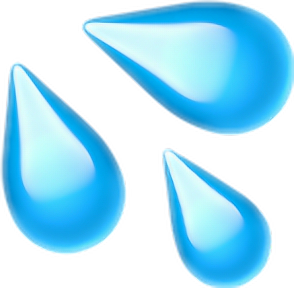 Water Lagrimas Agua Cry Tumblr Collage Tumblrgirl Over - Sweat Droplets Emoji (572x560), Png Download